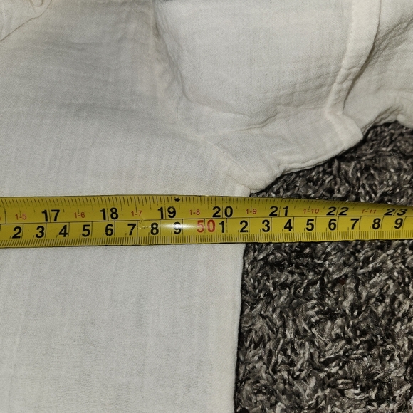 SuperDry Penny Collar Shirt Blouse in Oatmeal Size 10 Lightweight gauzy - Picture 13 of 16